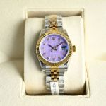 Rolex Watch In Japan Datejust 28mm Imported Movement 904L Steel 18K Purple Dial Watch